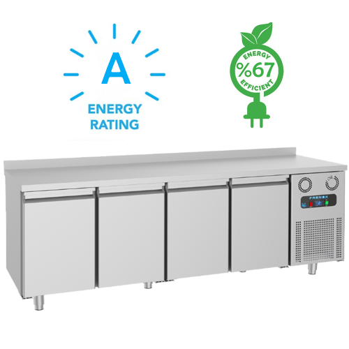 Masa rece FRENOX, profesionala, Eficienta Energetica, inox, 4 usi, 632 lt, 233*70*85 cm