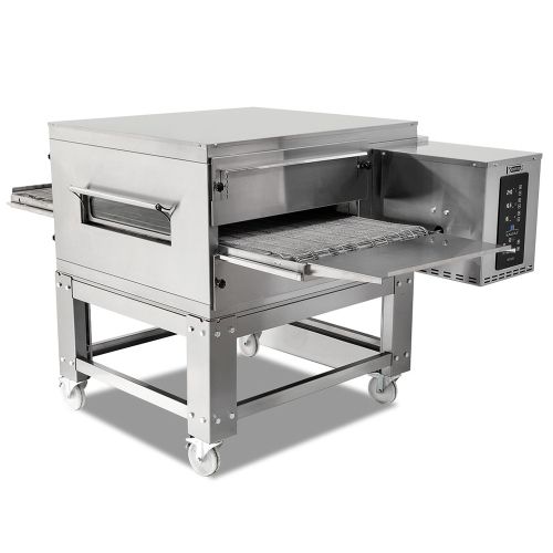 Cuptor profesional cu banda, pentru covrigi si pizza, electric, inox, banda 53*136 cm