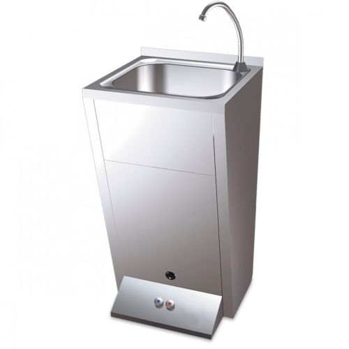 Chiuveta cu actionare la picior, inox, 45*45*85 cm
