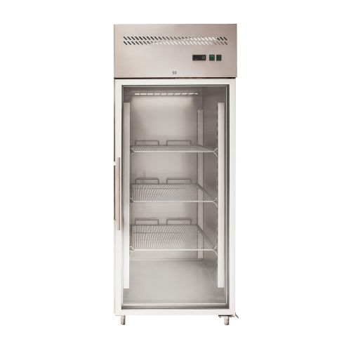 Dulap de congelare vertical inox cu 1 usa, 650 LT, -18°C / -22°C, Iluminare interioara LED
