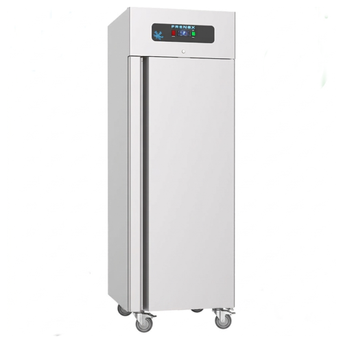 Dulap frigorific vertical FRENOX cu 1 usa, set de roti, filtru magnetic, pedala pentru deschiderea usii, 56 tavi 40*60, 850 lt