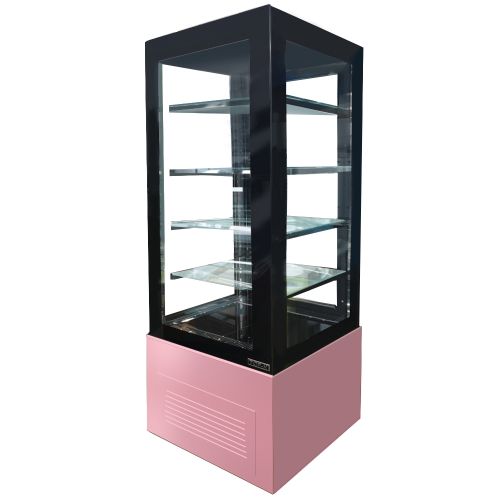 Vitrina frigorifica verticala pentru cofetarie - RAL3015-ROZ - 65 cm