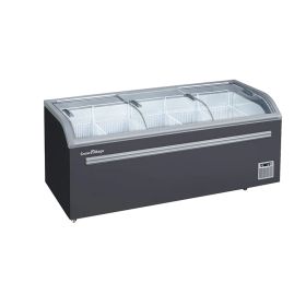 Congelator cu geam curbat glisant SD/SC-718, 718L, 0-10°C / ≤-18°C, Negru