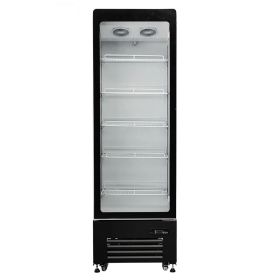 Vitrină frigorifică pentru băuturi LC-338FP, 338L, 0-10°C, Neagră, design premium