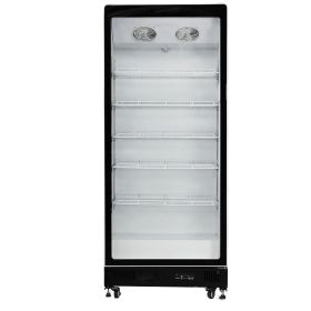 Vitrină frigorifică pentru băuturi LC-830F, 830L, 0-10°C, Neagră, design premium