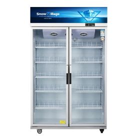 Vitrină frigorifică LC-1200FS, 875L, 0-10°C, 2 uși din sticlă, Albă