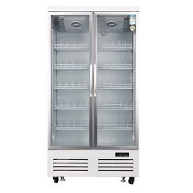 Vitrină frigorifică LC-1000FX, 670L, 0-10°C, 2 uși, Inox