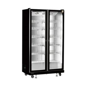 Vitrină frigorifică LC-1100, 690L, 0-10°C, 2 uși, Neagră, design premium