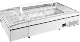 Set Insulă frigorifică SD-600A,SD-830A, 2560L, ≤-18°C, Alb