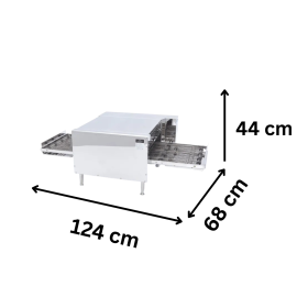 Cuptor Pizza cu Banda Transportoare MAXIMA, 30 Pizza/Ora, 2 x Ø20cm, Control Digital, 3400W