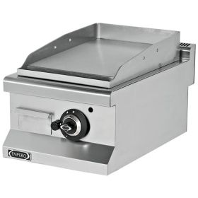 Grill pe gaz profesional, inox, cu suprafata neteda, 40*64*29 cm