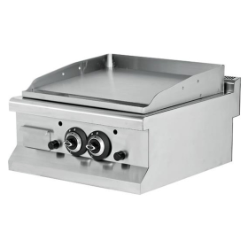 Grill electric profesional, inox, cu suprafata neteda si striata, 60*64*29 cm