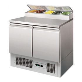 Masa preparare pizza, profesionala, inox, 5 cuve, 254 lt, 90*70*100 cm