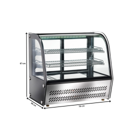 Vitrina frigorifica, racire ventilata, 120 lt, 70*58*67 cm