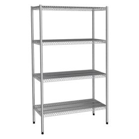 Raft depozitare cu 4 polite din sarma inox 46*137 cm