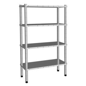 Raft depozitare cu 4 polite netede din inox 53*137 cm