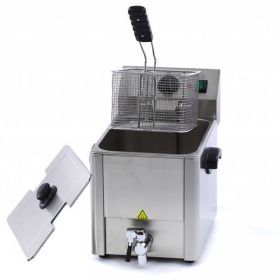 Friteuza electrica MAXIMA profesionala de banc cu debuseu, 1 cuva 8 lt, 31*46*39 cm