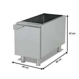 Dulap neutru cu o usa, inox, 40*85*57 cm