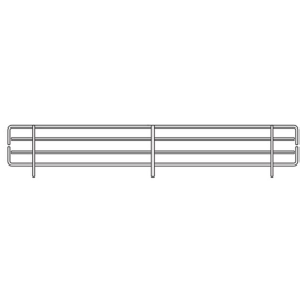 Grilaj frontal 100*4 cm, P50 pentru rafturi metalice albe