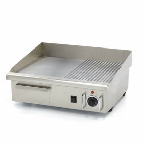 Grill electric dublu cu suprafata neteda si striata MAXIMA MGRILL1/2GR