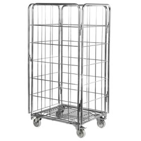 Carucior supermarket cu usa pentru marfa 70*90*190 cm