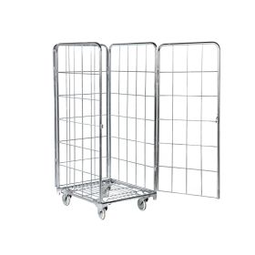 Carucior supermarket cu usa pentru marfa 70*90*190 cm