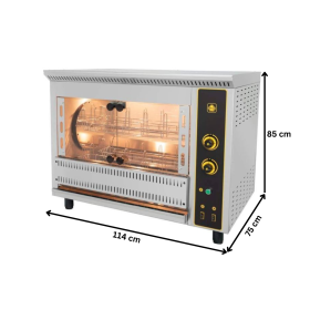 Rotisor profesional gaz cu 4 cosuri, 24 pui