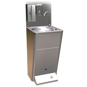 Chiuveta cu actionare la picior, inox, 45*45*125 cm
