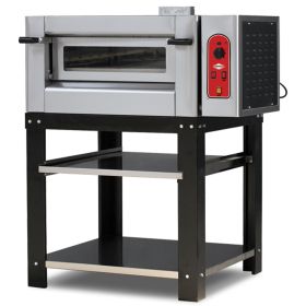 Cuptor profesional pentru pizza pe gaz, 1 vatra, 6 pizza diametru 30 cm, suprafata de coacere din samota
