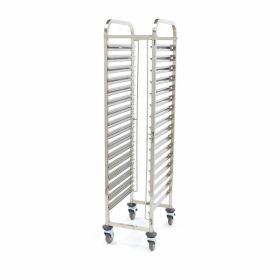 Carucior inox colectare cuve MAXIMA 16 cuve GN 1/1*65