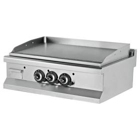 Grill electric profesional, cu suprafata neteda si striata, 90*64*29 cm