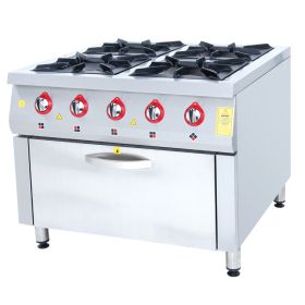 Masina de gatit pe gaz, inox, cu 4 arzatoare si cuptor, 100*104*85 cm