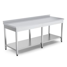 Masa de lucru inox cu polita inferioara 220*70*85