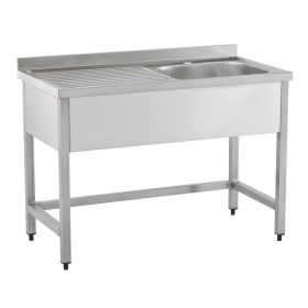 Spalator cu 1 cuva pe partea dreapta si picurator, inox, 120*70*85 cm
