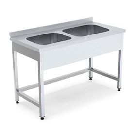 Spalator cu 2 cuve, inox, 100*60*85 cm