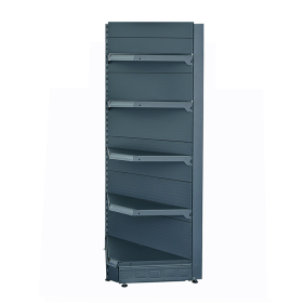 Raft metalic de perete coltar interior H225 baza 50 cm si 4 polite de 40 cm