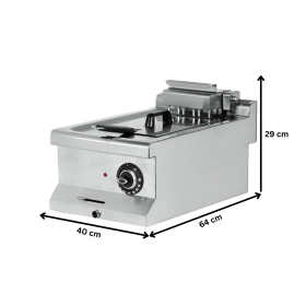 Friteuza electrica, inox, cu 1 cuva, 10 lt