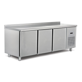 Masa rece, profesionala, inox, 3 usi, 200*60*85 cm