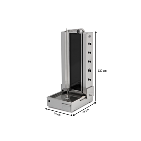 Aparat shaorma kebab electric cu 5 arzatoare ROBAX