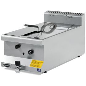 Friteuza gaz profesional, inox, cu 1 cuva, 10 lt