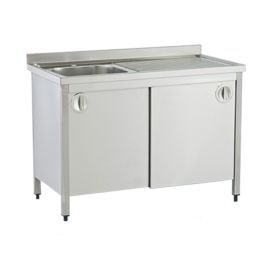 Spalator cu 1 cuva pe partea dreapta, dulap, inox, 120*70*85 cm