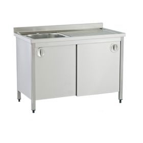 Spalator cu 1 cuva si dulap, inox, 140*70*85 cm