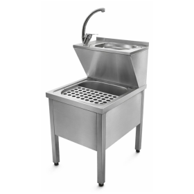 Chiuveta pentru spalat oua, inox, prevazuta cu 2 bazine 50*60*90 cm