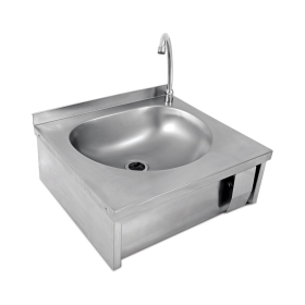 Chiuveta cu actionare la genunchi, inox, 40*40*22 cm