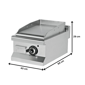 Grill electric profesional, inox, cu suprafata neteda cromata, 40*64*29 cm