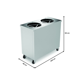 Dispenser cald dublu pentru farfurii diam. 24/32 cm