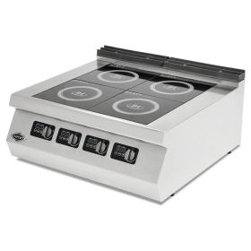 Masina de gatit electrica, inox, cu 4 plite cu inductie PLUS, 80*90*30 cm