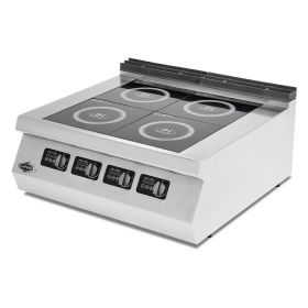 Masina de gatit electrica, inox, cu 4 plite cu inductie PLUS, 80*73*30 cm