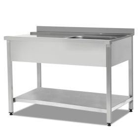 Masa inox de intrare pe dreapta pentru masini de spalat vase cu capota 120*75*89