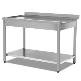 Masa inox de iesire pe stanga pentru masini de spalat vase cu capota 120*75*89